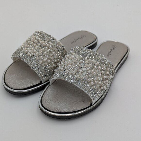 Flying Deer Women's Slides Sandals Size 9 with Glitter and Ornaments Casual - Picture 2 of 8